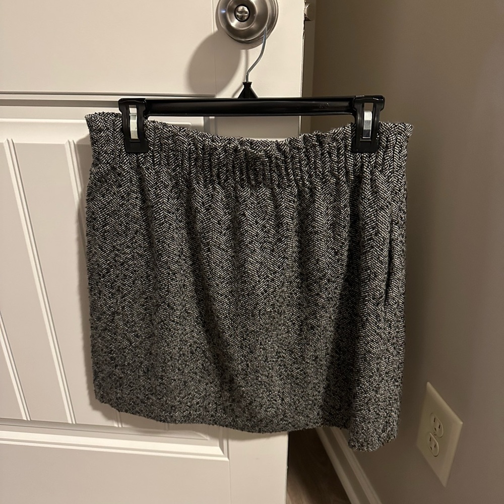 J Crew Wool Herringbone Sidewalk Skirt